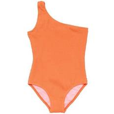 Girls Swimsuits Children's Clothing Child Girls Tangerine One Shoulder Swimsuit Orange Orange