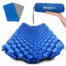 Powerlix sleeping pad ultralight inflatable mat, blue & black