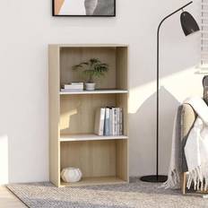 Multifargete Hyller vidaXL 3-Tier Cabinet Engineered Book Shelf