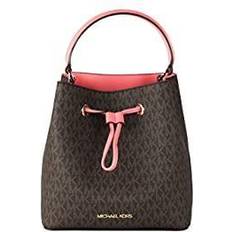 Michael Kors Suri Medium Bucket Messager Crossbody Bag In Grapefruit