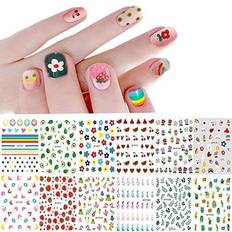Nail stickers for women and little girls 12 sheets 3d self-adhesive diy nai