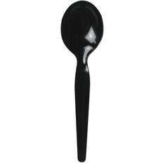 Boardwalk Heavyweight Polystyrene Cutlery, Soup Spoon, Black, 1000/Carton