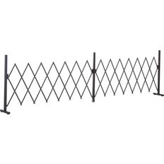 OutSunny Absperrgitter ausziehbar dunkelbraun 405 Scherengitter