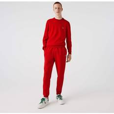 Lacoste Red Pants Lacoste Men's Tapered-Fit Fleece Trackpants Red Red