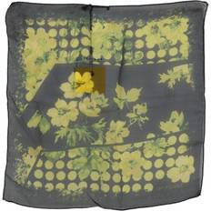 GF Ferre Black Yellow Floral Wrap Shawl Foulard Scarf