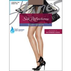 Blue - Women Pantyhose Hanes Women Silk Reflections Silky Sheer Control Top Sandalfoot Pantyhose 717