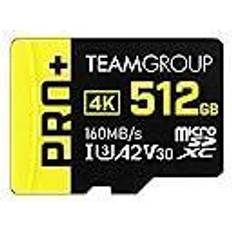 Steam card TeamGroup 512gb pro microsdhc uhs-i/u3 class 10 memory card with adapter, speed up t