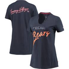 Tommy Hilfiger Women T-shirts Tommy Hilfiger Women's Navy Chicago Bears Riley V-Neck T-Shirt