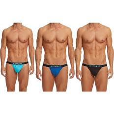 Buy Papi Men's 3-Pack Cotton Stretch Thong, Black, Small at