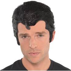 Short Wigs Amscan Grease Danny Halloween Wig, Adult, Black