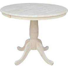 36 inch round dining table International Concepts Unfinished 36-Inch Round Extension Dining Table