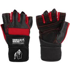 Røde Hansker Gorilla Wear Dallas Wrist Wraps Gloves Black/Red