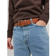 Herren - Trainingsbekleidung Gürtel Jack & Jones Herren JACPORTO Jeans Leather Belt LN Gürtel, Cognac