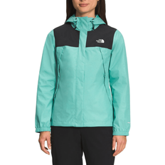 Turquoise - Women Rain Jackets & Rain Coats The North Face Women's Antora Jacket - TNF Black/Wasabi