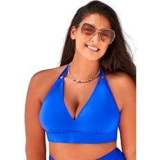 Swimsuits For All Women's Plus Size Loop Strap Halter Bikini Top