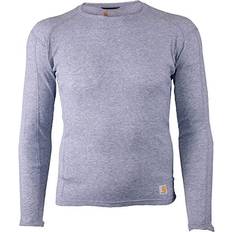 Carhartt Men Base Layer Tops Carhartt Men's Base Force Cotton Midweight Crew Heather Grey