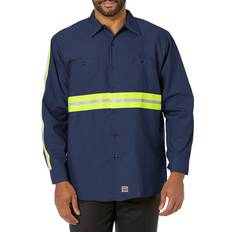 Red Kap Men's Enhanced Visibility Work Shirt, XXL, Multicolor