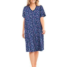 Dreams & Co Print Sleepshirt - Evening Blue Flowers