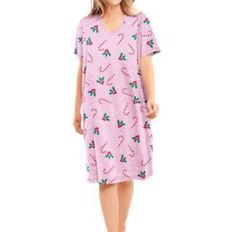 Dreams & Co Print Sleepshirt - Pink Candy Cane