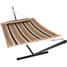 Patio Furniture Sunnydaze 2-Person Freestanding Quilted Fabric Hammock