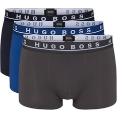HUGO BOSS Stretch Cotton Trunks 3-pack - Black/Anthracite/Blue
