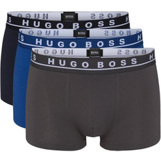 Hugo Boss Stretch Cotton Trunks 3-pack - Black/Anthracite/Blue