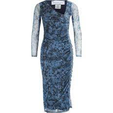 Warehouse Jemma Lewis Petite Dress - Blue