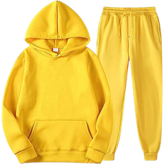 Men - Yellow Jumpsuits & Overalls Men's Autumn 2 Piece Tracksuit - Yellow