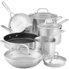 Kitchenaid pots and pans set KitchenAid 3-Ply Base Pots Cookware Set with lid