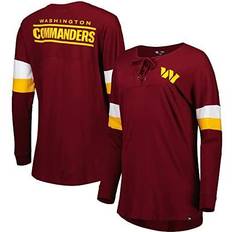 : New Era Women's Burgundy Washington Commanders V-Neck T-Shirt :  Sports & Outdoors