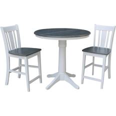 Dining Tables International Concepts 36 Round Extension 2 San Dining Table