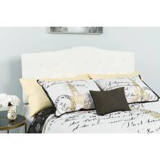 White headboards full size beds Flash Furniture Cambridge Tufted Headboard