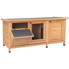 Pawhut Wooden Rabbit Hutch Bunny Hutch Cage Guinea Pig