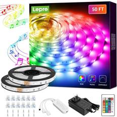 Fairy Lights & Light Strips Lepro 49.2ft Sync 5050 Light Strip