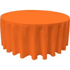 LA Linen Poplin 108-Inches Tablecloth Orange