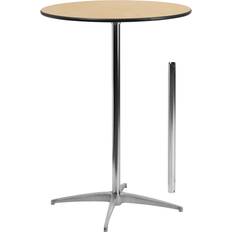 Flash Furniture Round Wood Cocktail Natural Bar Table 30x30"