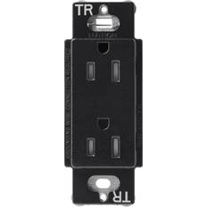 Lutron Electrical Outlets Lutron Claro 15-Amp Tamper-Resistant Duplex Receptacle, Midnight, Black