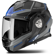 LS2 Motocross Helmets Motorcycle Equipment LS2 FF901 Advant X Spectrum Black Titanium Blue Modular Helmet Black