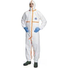 Weiß Arbeitskleidung DuPont Tyvek 800J Chemikalienschutzkleidung mit Kapuze, Kategorie III, Typ 3-B, 4-B, 5-B und 6-B Weiß Robust und Leicht Größe