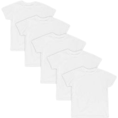 Hanes Toddler Boy's Crew T-shirt 5-pack - White