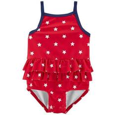 Carter's Baby Stars Ruffle Swimsuit 1-piece - Red