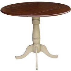 International Concepts 42" Round Drop Leaf Pedestal Dining Table