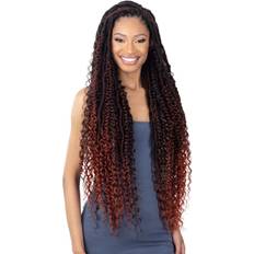 8 Packs Boho Bob Box Braids Crochet Hair with Curly Ends 14 Inch 3X  Bohemian Goddess Box Braids Crochet Hair Synthetic Braiding Hair Extension  Black for Black Women(T1B-30)) T1B-30 14 Inch