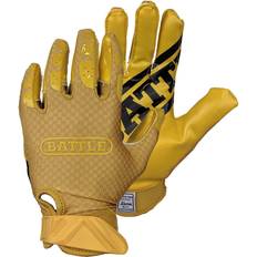 Battle Sports Triple Threat Football Receiver Gloves Gold