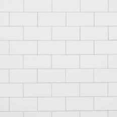 Flooring Luxe Core Subway White 11.81 in. x 11.81 in. SPC Peel and Stick Kitchen, Bathroom, Backsplash Tile 0.96 Sq. Ft. Sheet
