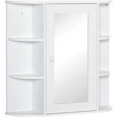 White Bathroom Mirror Cabinets Homcom Mount Medicine