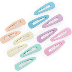12 Count Large Snap Hair Clips Barrette 6 Pastel 2.4