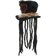 Halloween Hats Elope Witch Doctor Plush Costume Hat with Dreadlocks