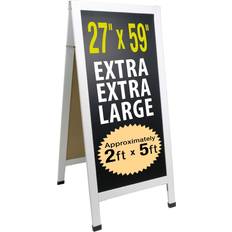 Workplace Signs Global Products Indoor/Outdoor Sidewalk Chalkboard HD-0240-WHT-OS