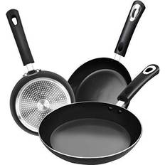 Caannasweis 3 Pieces Nonstick Frying Pan Set Granite Stone Cookware Sets Non Stick Skillets, Gray